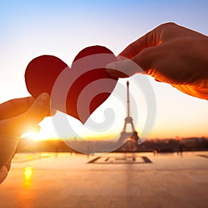 Loving couple in Paris