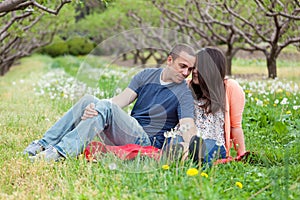 Loving Couple During Spring