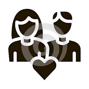 Loving Family Icon Vector Glyph Illustration