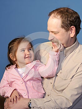 Loving Grandpa and Grandchild