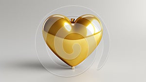 Loving Heart made of gold - a picture that symbolically depicts the theme of Love