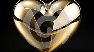 Loving Heart made of gold - a picture that symbolically depicts the theme of Love