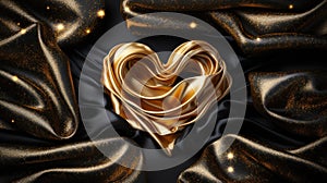 Loving Heart made of gold - a picture that symbolically depicts the theme of Love