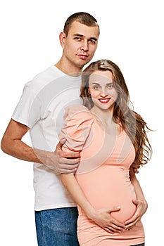 Loving pregnant couple