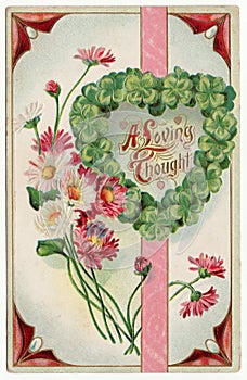 A Loving Thought Postcard 1915 photo
