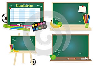 Lovlely background with pencils and timetable