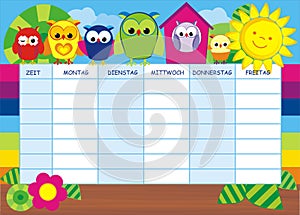 Lovlely background with pencils and timetable