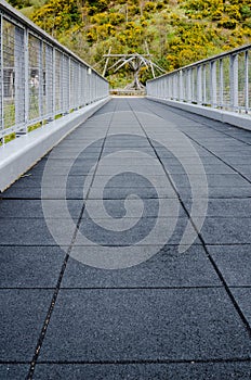 Low Angle Perspective of Empty Foot Bridge - vertical.