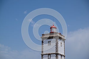 Low angle shot of the Cabo da Roca Lighthouse in Peniche, Portugal during daylight