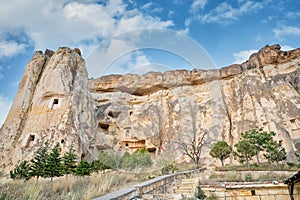 Low Angle Shot Of Cavusin Church, Nevsehir, Turkey