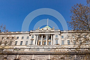 Low angle shot of the famous Somerset House in Lambeth, UK