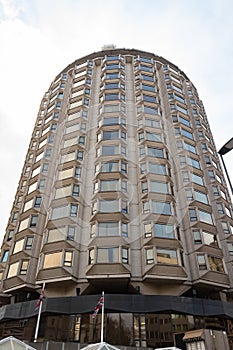 Low angle shot of Hyde Park in Knightsbridge, UK