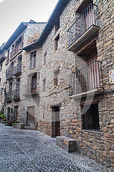 Low angle shot of Restaurante Callizo, Ainsa Spain