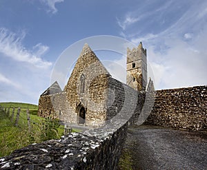 Low angle shot of a rosserk friary lecarrow in ireland photo