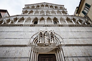 Low angle shot of San Michele in Borgo at Pisa, Italy