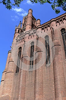 Side view of the Cathedral Sainte-CÃÂ©cile in Albi photo