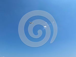 Low Angle View Of Airplane Against The Sky