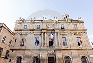 Low angle view of Arles town hall on Place de la Republique photo