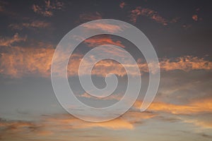 Low angle view of beauty evening sky during sunset.