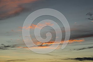 Low angle view of beauty evening sky during sunset.