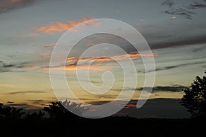 Low angle view of beauty evening sky during sunset.