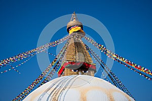 Low angle view of Boudhnath Stupa