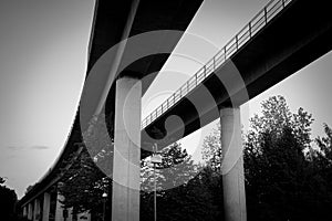 Low angle view of a bridge against the sky