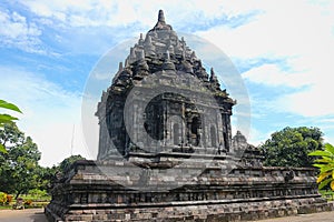 low angle view of Bubrah Buddhist temple in Java