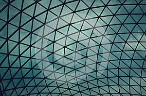 Low angle view of the ceiling of The British Museum in London in England