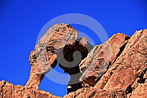 Low Angle View Of Cliff Against Sky IN Valley of fire,nevada state,america