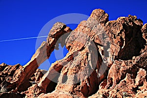 Low Angle View Of Cliff Against Sky IN Valley of fire,nevada state,america