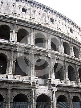 Low angle view of Coliseum in Rome, Italy