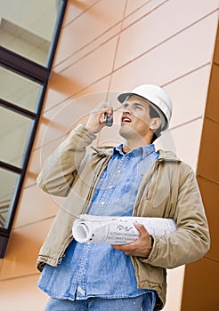 Low angle view of construction worker