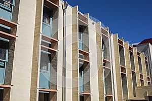 Low angle view of Corporate building