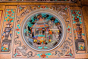 Decorative ornat at Thai Pak Koong Chinese Buddhist temple photo