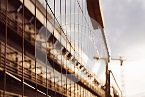 Low angle view of fence