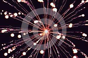 Low angle view of a firework explosion in the night sky