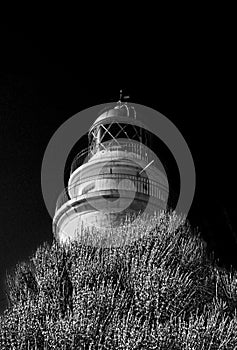Low angle view of Lighthouse on Cap de Formentor (Cape of Formentor or Cabo Formentor) on Mallorca
