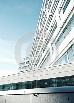 low angle view of modern building against sky