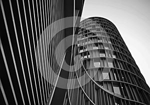 low angle view of modern building against sky
