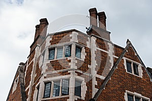 Low angle view of old luxury residential building in London