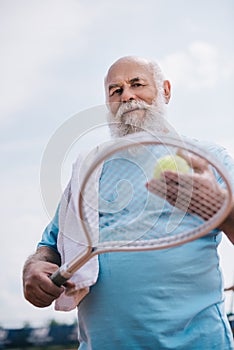 low angle view of old man