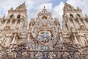 Low angle view of Santiago de Compostela Cathedral