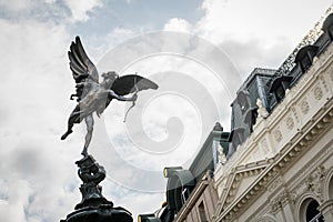 Shaftesbury Memorial Fountain in Piccadilly Circus, London photo