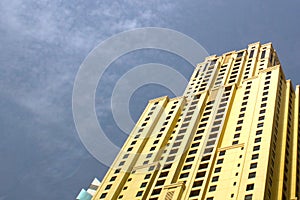 low angle view of skyscrapers, Dubai