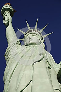 Low Angle View Of Statue Of Liberty Against Sky,America