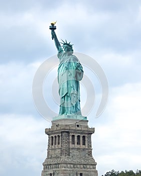 Low angle view of a statue, Statue of Liberty,