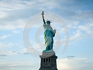 Low angle view of a statue, Statue of Liberty,