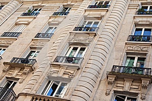 Low angle view of a stylish residence in Paris