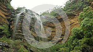 low angle view of the top of wentworth falls